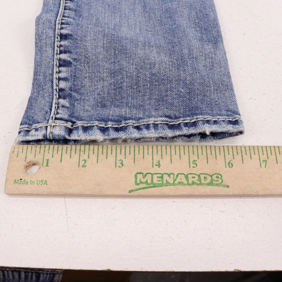 Silver Jeans Womens Size 28/24 Aiko Mid Rise Capri Distress Light Wash - Picture 11 of 11